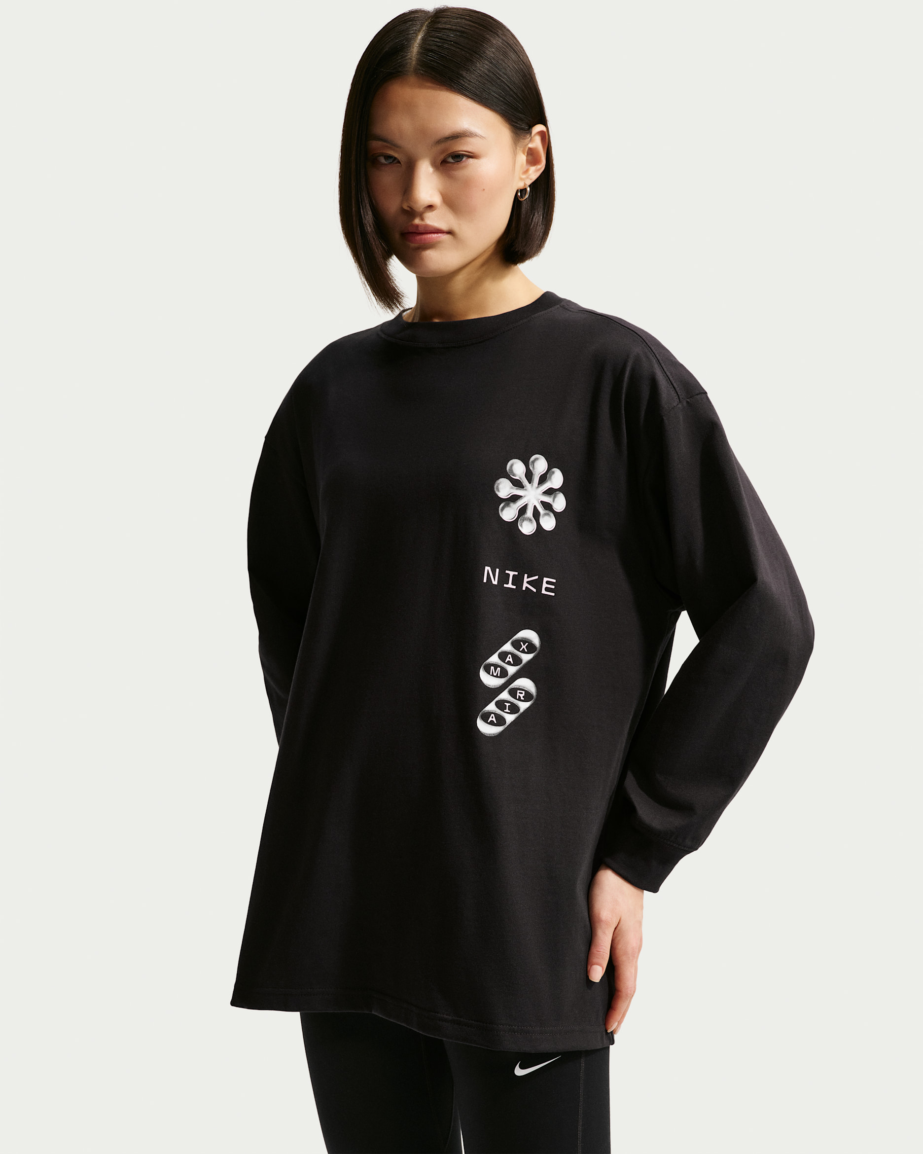 Nike ブラック ロングスリーブTシャツ NIKE公式】ナイキ スポーツウェア ウィメンズ ロングスリーブ Tシャツ